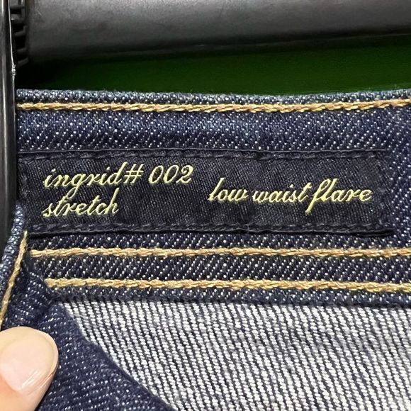 Citizens of Humanity Low Waist Flare Jeans Ingrid Stretch #002 Dark Wash Size 28 - Picture 8 of 11